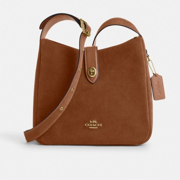 Coach Handbags - Coach hadley cw004 light brown Suede Women's Bag